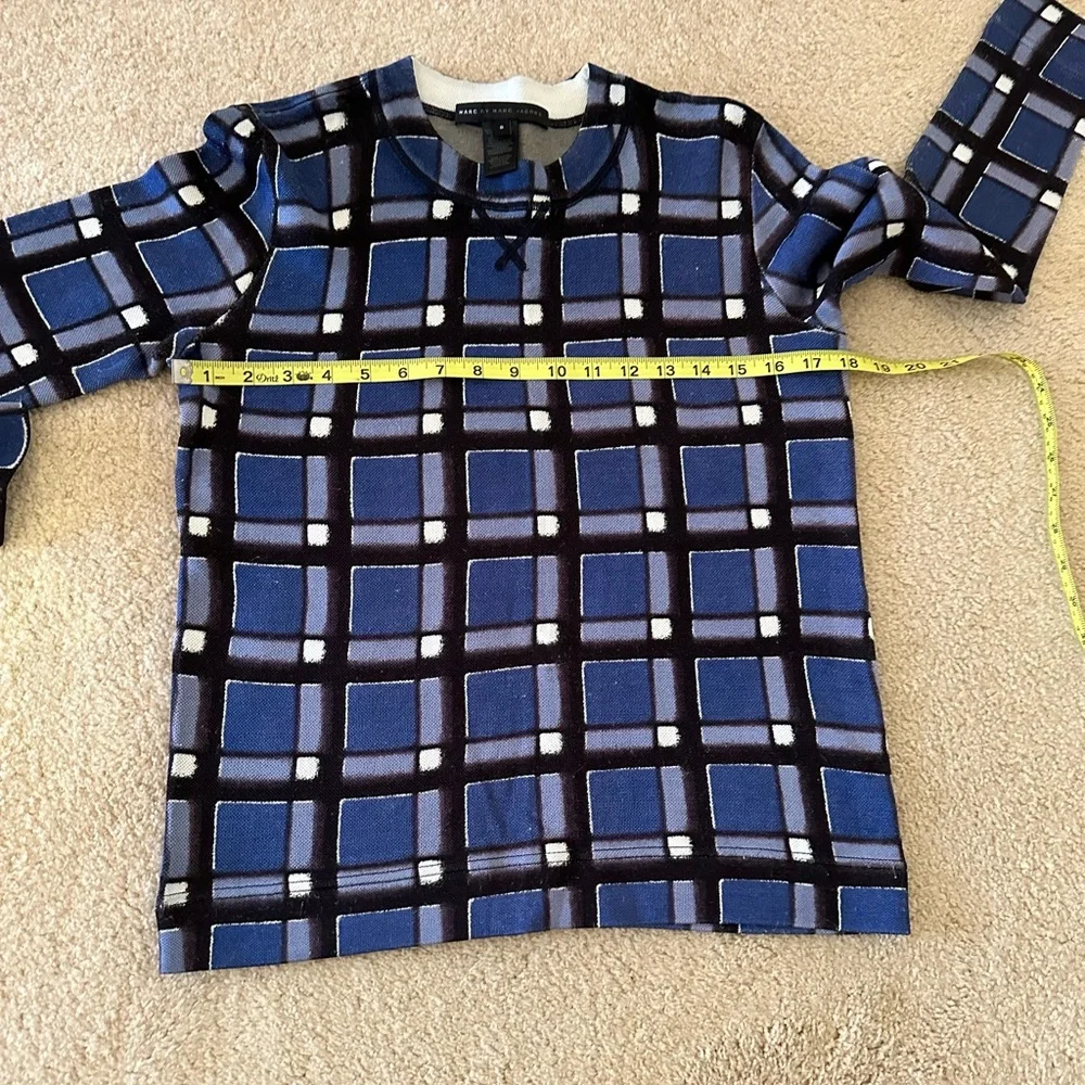 Marc by Marc Jacobs Blue Checkered Sweater, Sz S